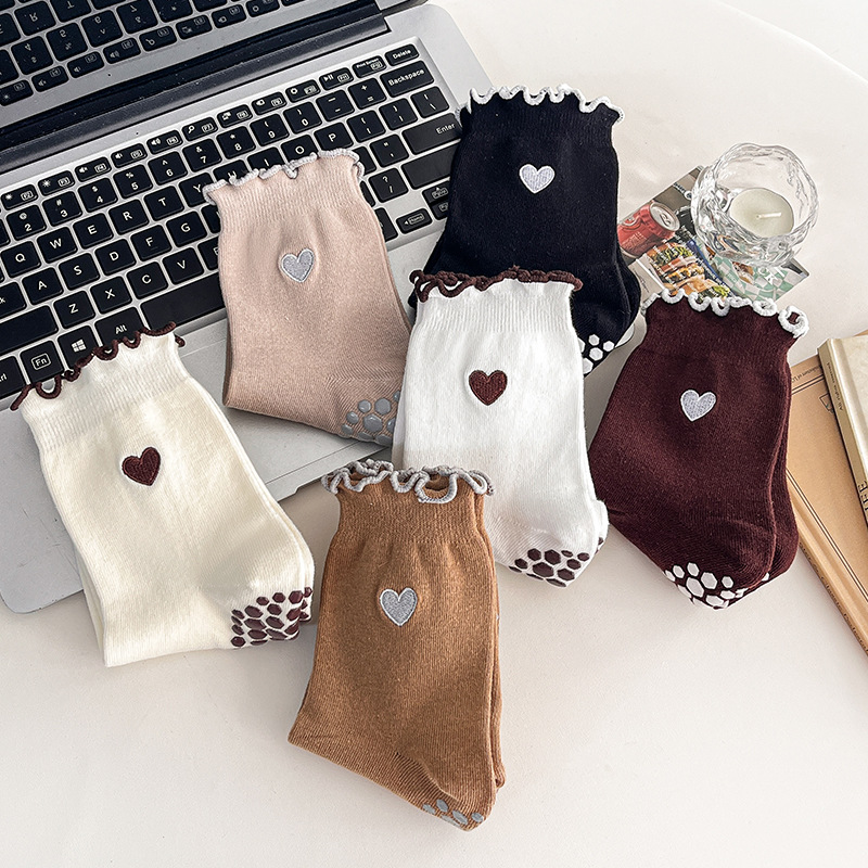 Yoga Socks Women Cotton Heart  - Medias Para Pilates Y Yoga ulasan dan harga