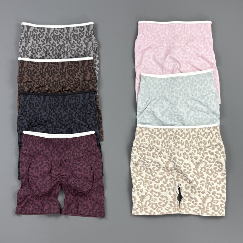 HISTELLO Gym Shorts Leopard Pr - Pilate Yoga Workout ulasan dan harga