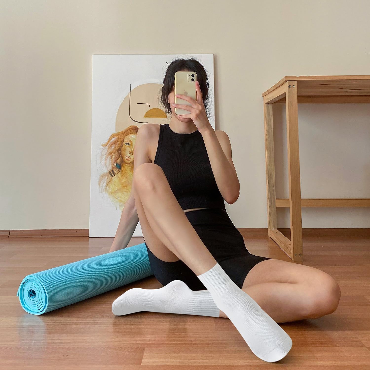 4-6 pairs of women's yoga sock - Medias Para Pilates Y Yoga ulasan dan harga