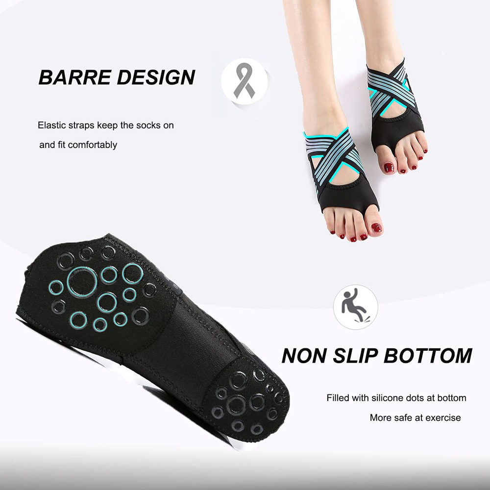 1Pair Women Non-Slip Toeless G - Medias Para Pilates Y Yoga ulasan dan harga