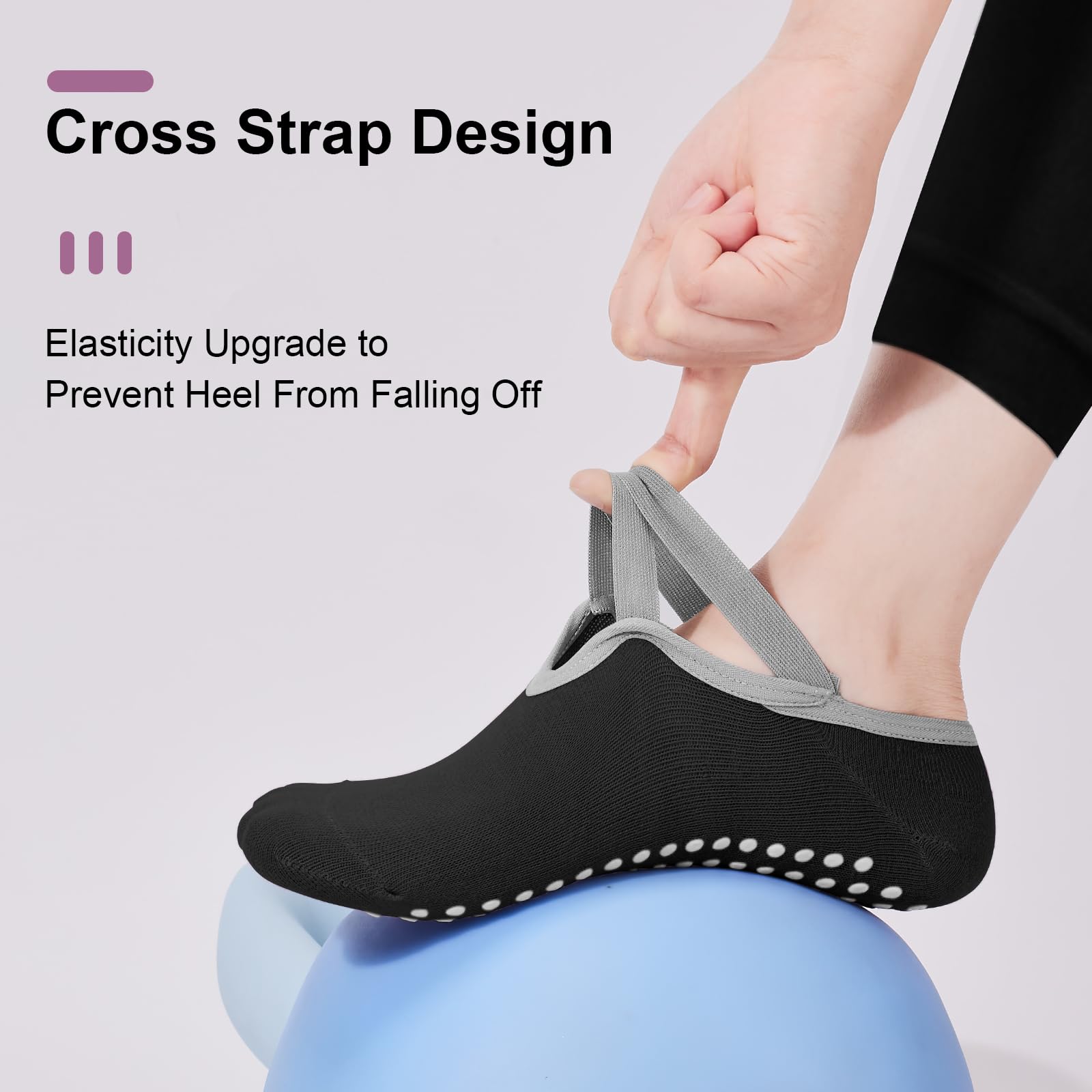 4-Pack Women's Pilates Socks,  - Medias Para Pilates Y Yoga ulasan dan harga