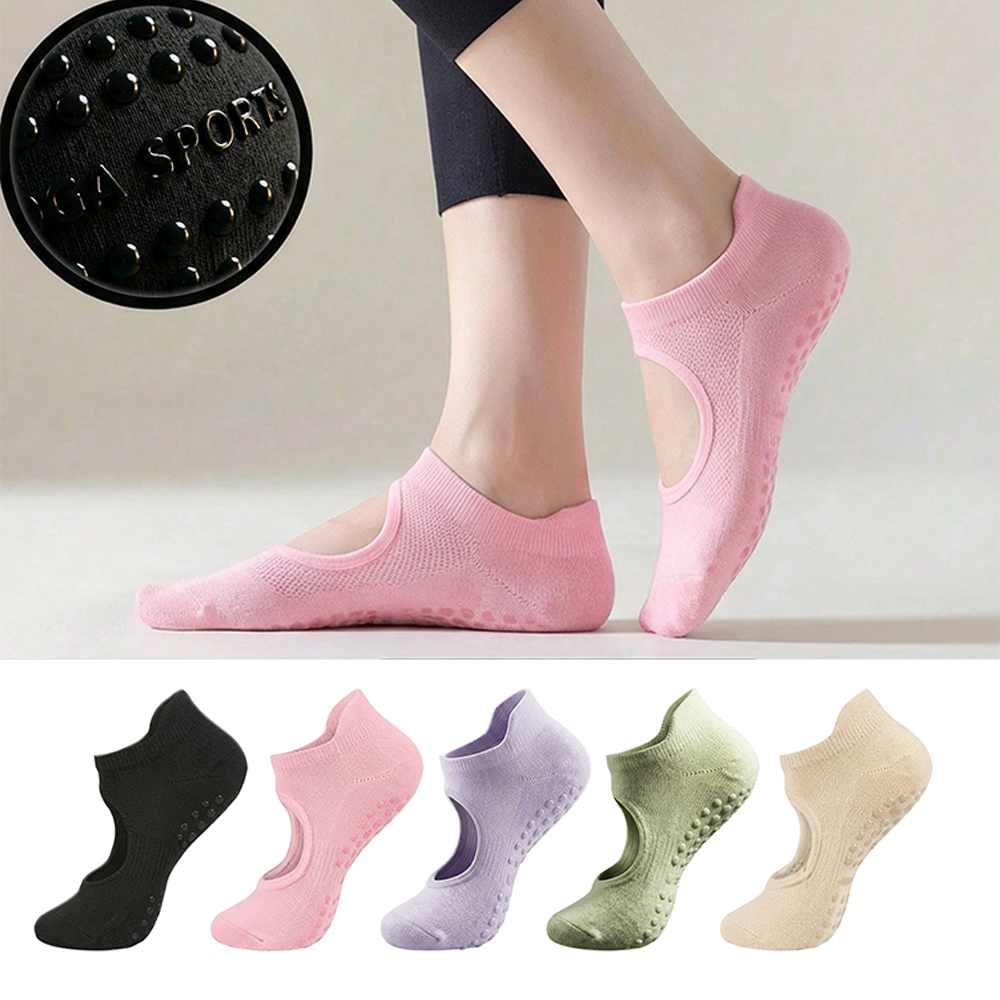 2/12PC Backless Non-slip Fitne - Medias Para Pilates Y Yoga ulasan dan harga