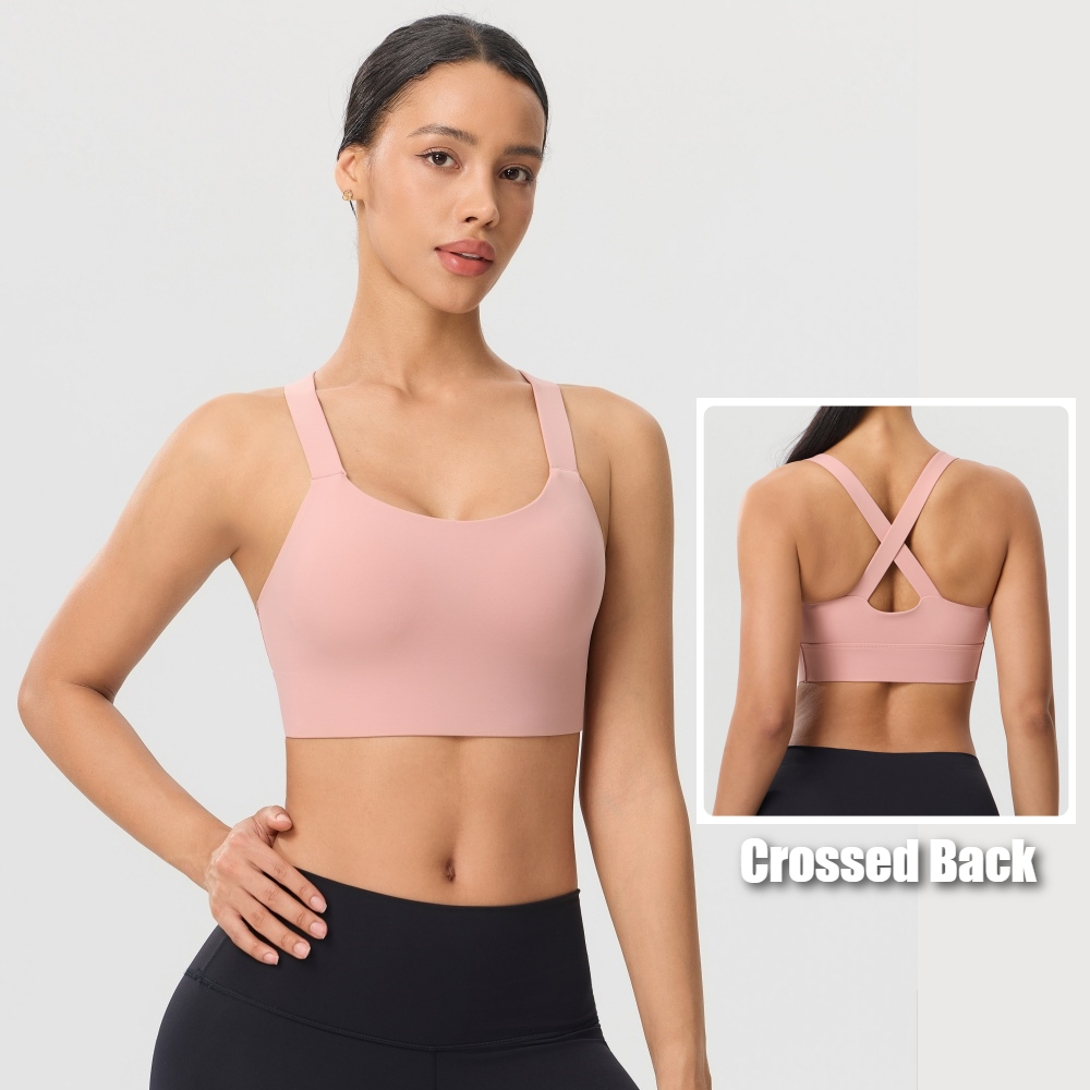 Solid Color Cross Back Sports  - Pilates Yoga One ulasan dan harga